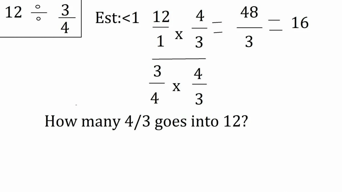 How Do You Solve 4 Divided By 3?