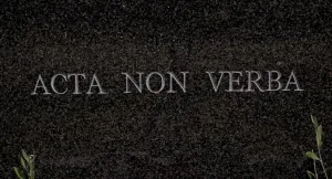 acta non verba meaning 1 1