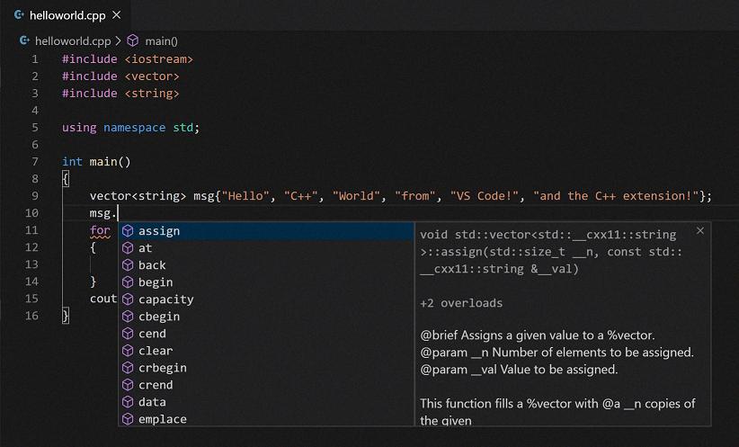 does visual studio code come with c compiler