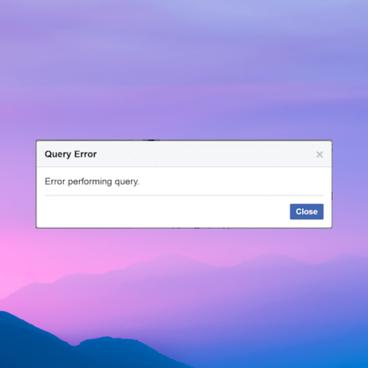 What Does Error Performing Query Mean On Facebook Marketplace