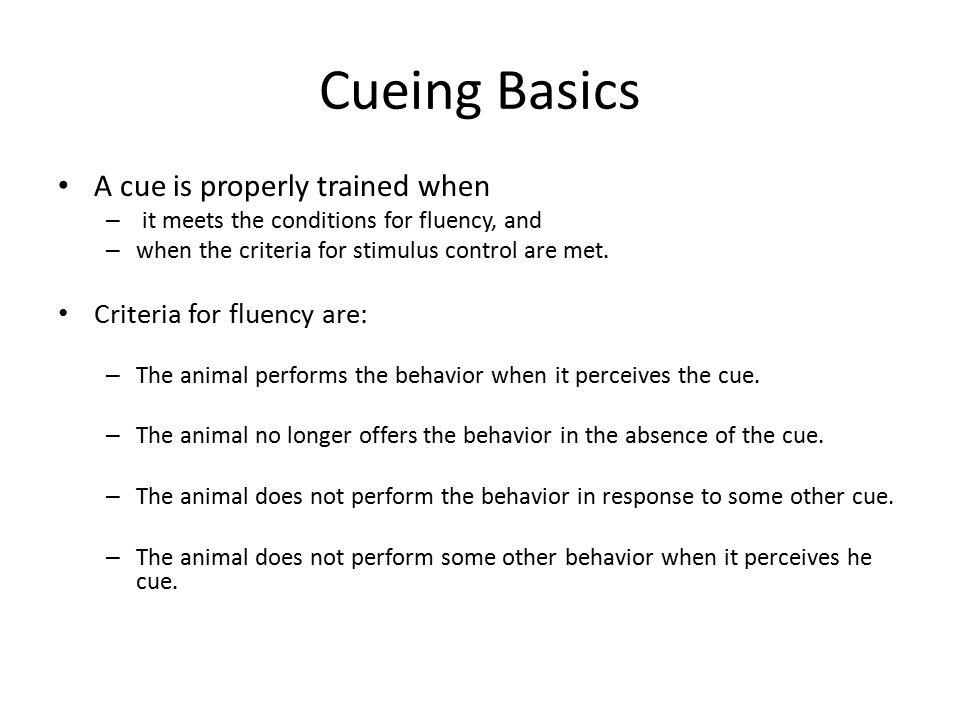 faulty stimulus control aba example