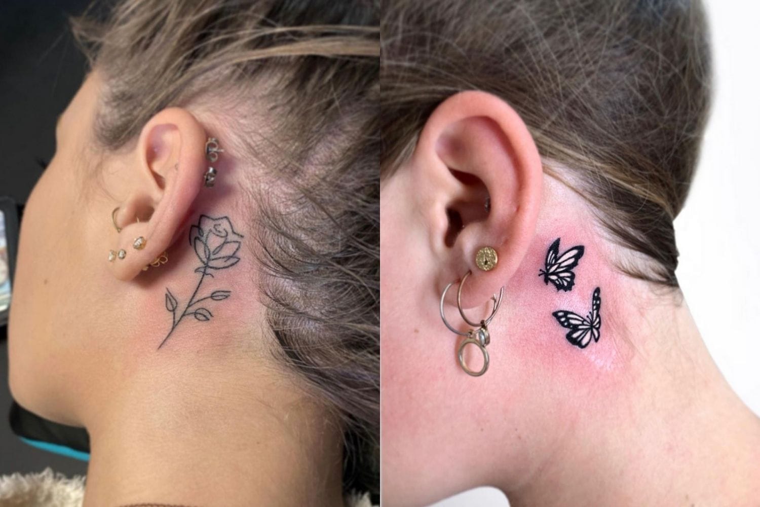 Tattoos Behind The Ears  Pain in Beauty