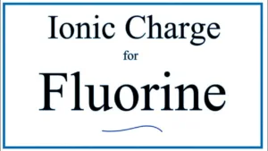 fluorine ion charge 1