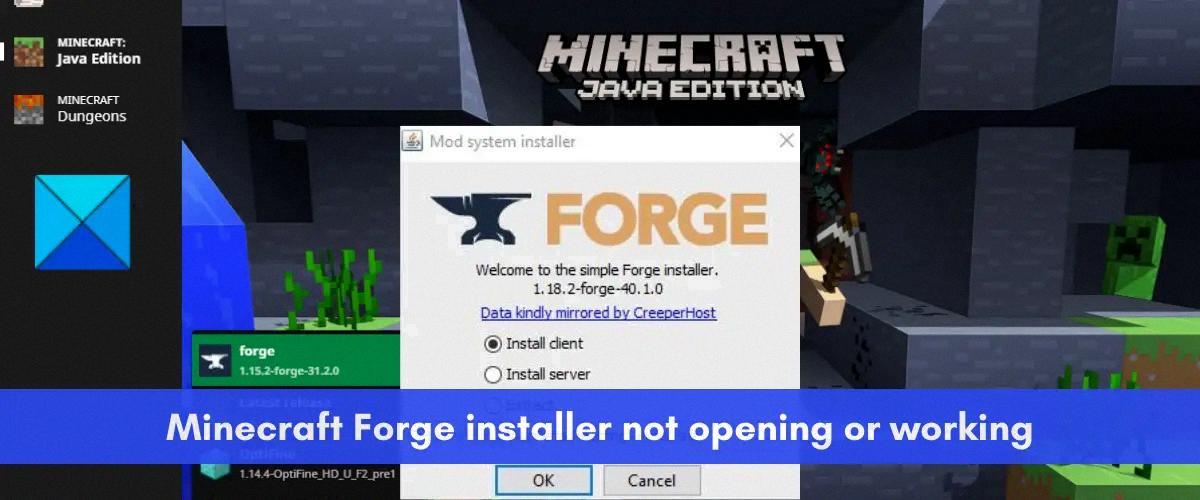 forge not opening