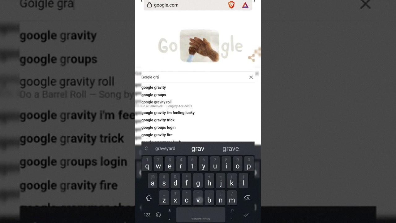 google gravity roll