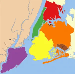 how many boroughs in ny 1 1