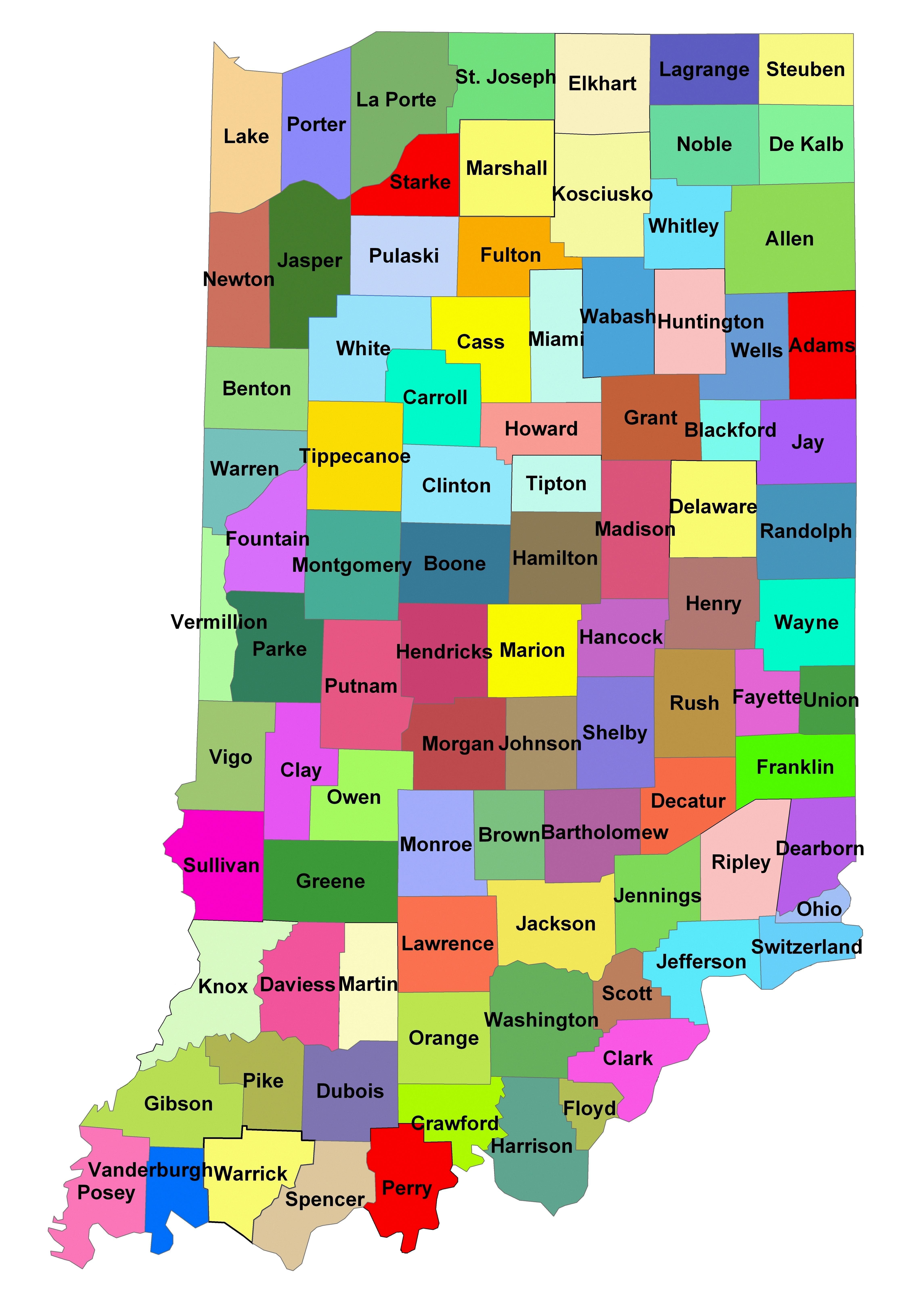 how many counties in indiana