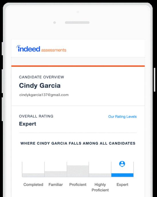how to see your results on indeed