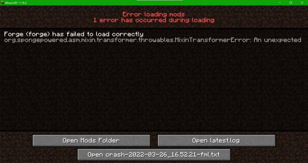 minecraft forge error 1680685798