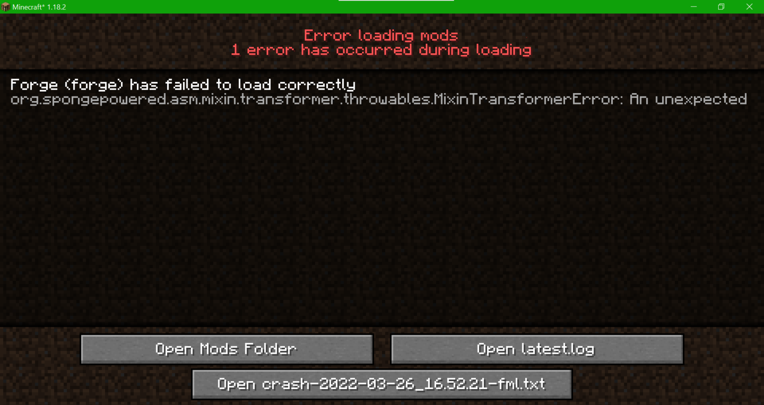 minecraft forge build script contains an error