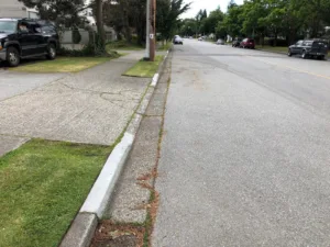 painted white curb 1 1