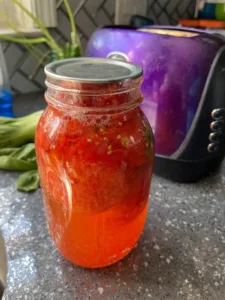 salsa bubbling after opening 1