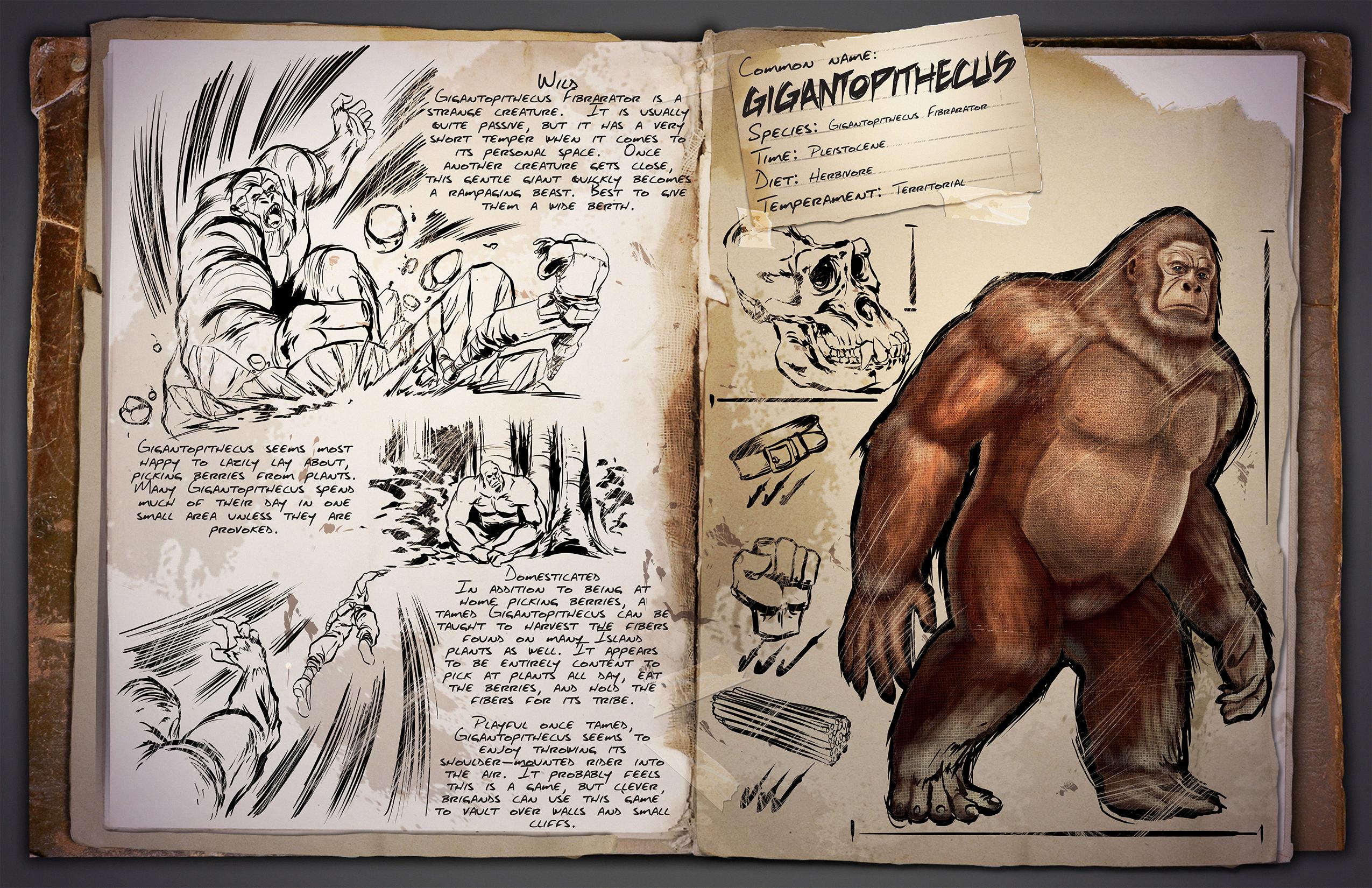 what does gigantopithecus eat ark