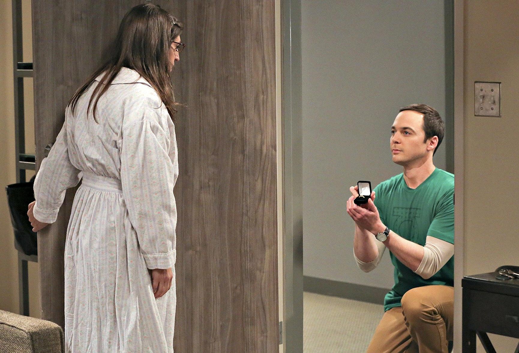 what episode does sheldon propose to amy