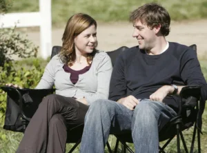when do pam and jim get together 1 1