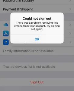 why cant i sign out of my apple id 1